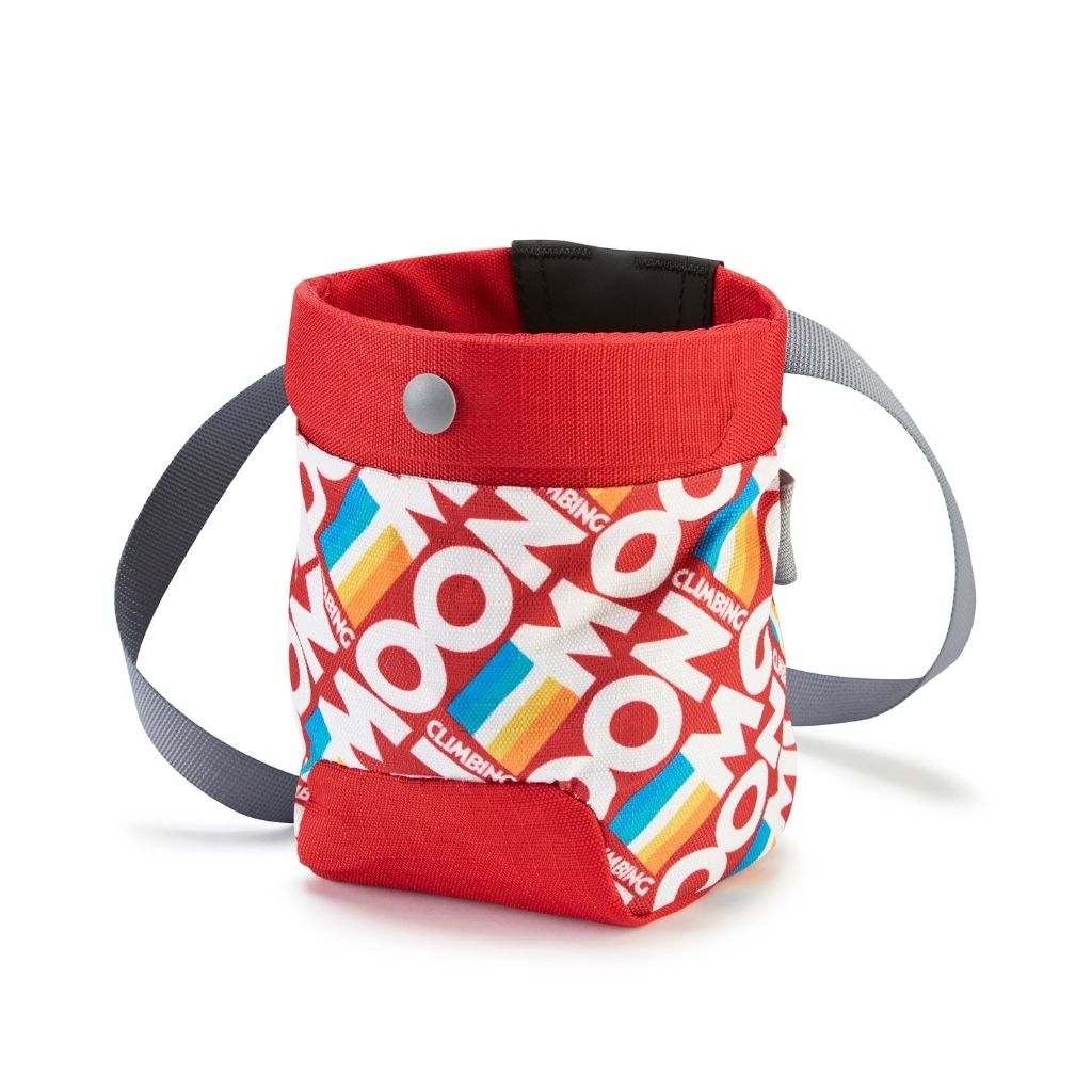 Sport Chalk Bag, Retro Stripe True Red-Mankkapussi-Moon Climbing-HiRock