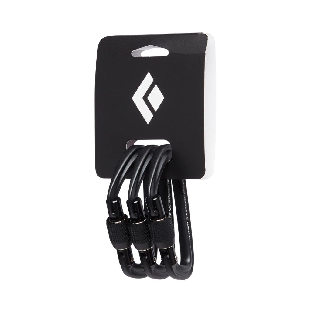Hotforge Screwgate Carabiner 3 Pack, Black-Sulkurengas-Black Diamond-HiRock