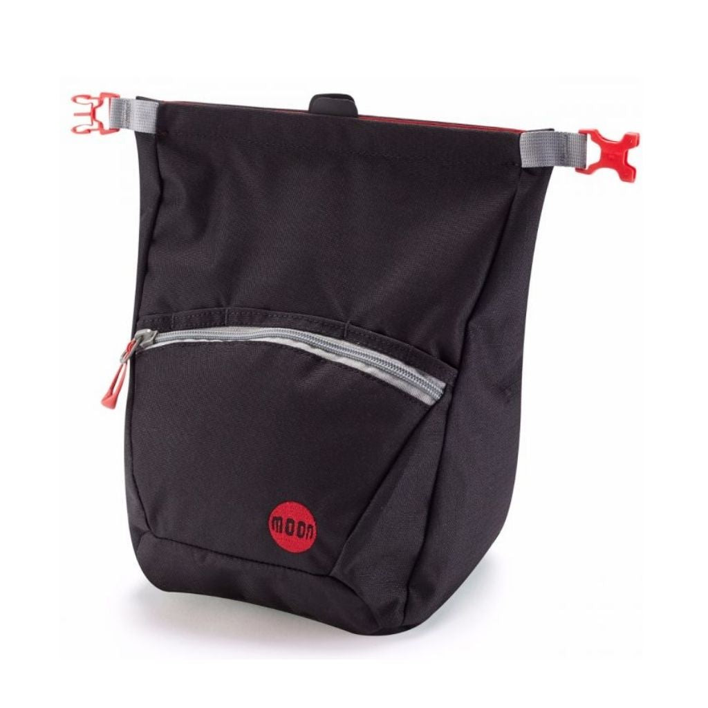 Bouldering Chalk Bag, Jet Black-Mankkapussi-Moon Climbing-HiRock