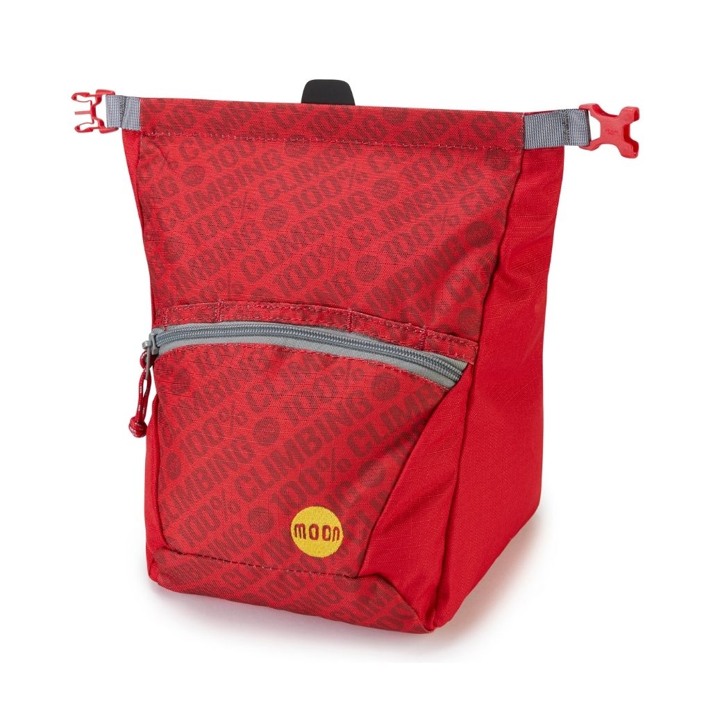 Bouldering Chalk Bag, 100 % True Red-Mankkapussi-Moon Climbing-HiRock