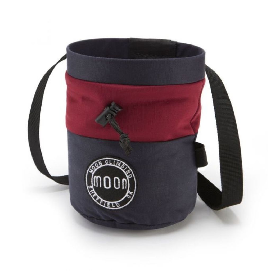 S7 Retro Chalk Bag, Navy/Maroon-Mankkapussi-Moon Climbing-HiRock