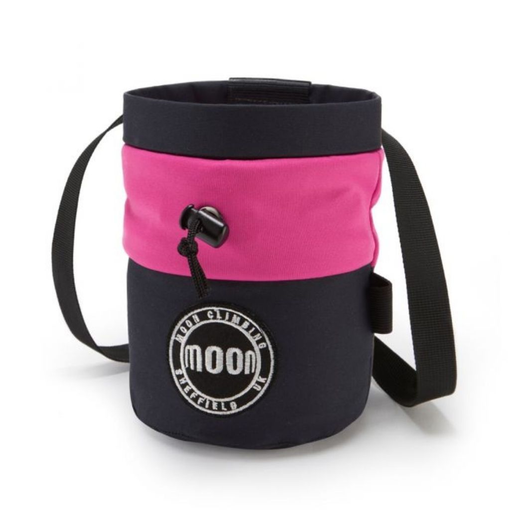 S7 Retro Chalk Bag, Navy/Pink-Mankkapussi-Moon Climbing-HiRock