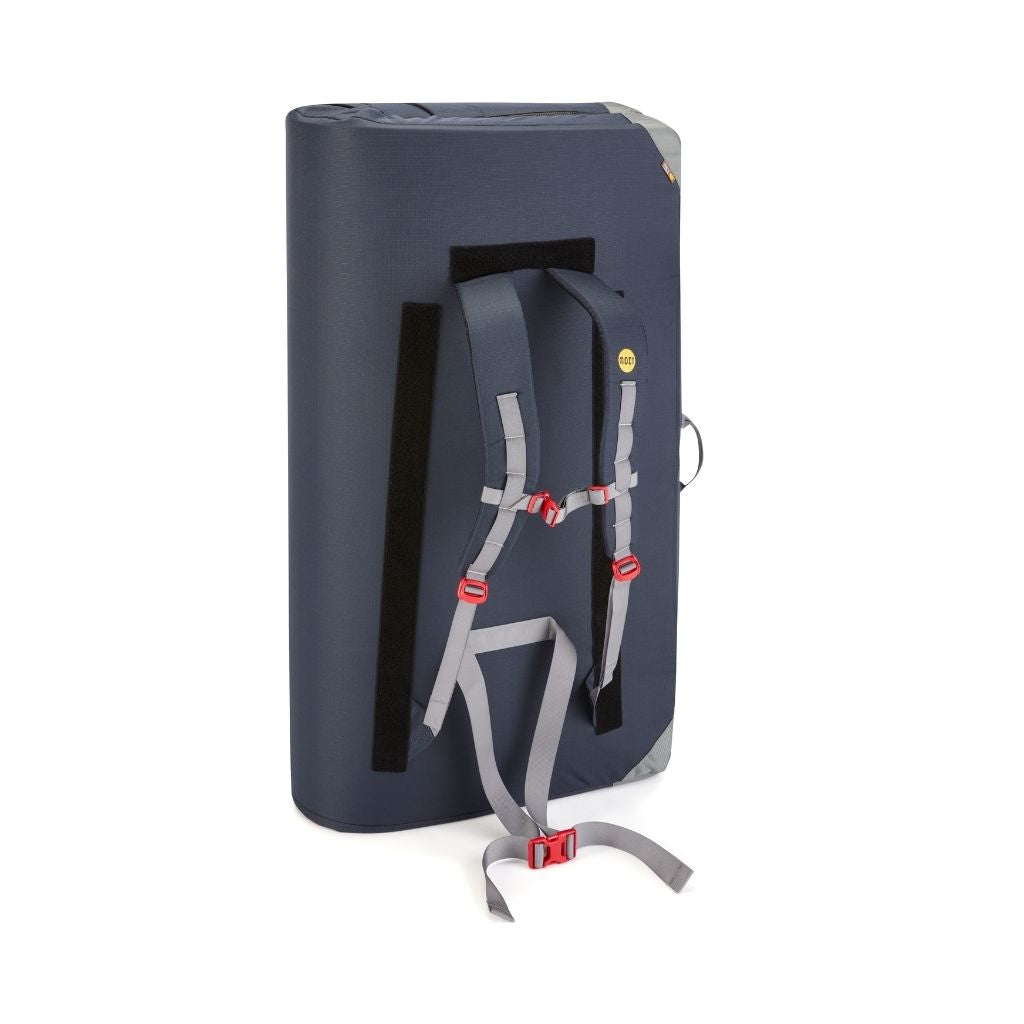 Warrior Crash Pad, Retro Stripe Indigo-Boulderpatja-Moon Climbing-HiRock